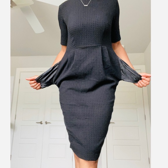 ❌🛑SOLD🛑❌on ♈️🖤🔥HOST PICK🔥🖤Asos Black textured Bodycon Dress - Picture 2 of 4